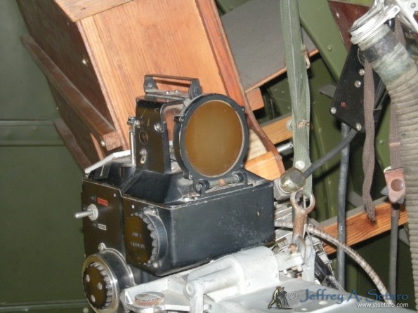 A close up look at sight one the Aluminum Overcast's waist guns.