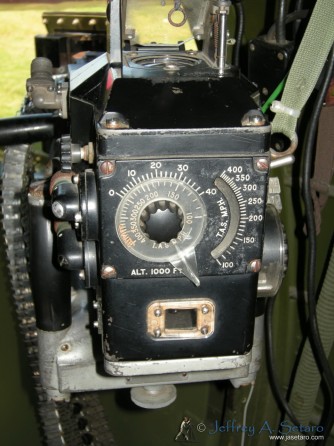 A close up look at sight one the Aluminum Overcast's waist guns.